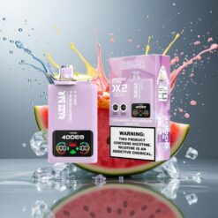 Razz Bar 40000 Puffs Norge Grossist - Jordbær, Vannmelon & Drue Is, Skjerm, Type-C, 2%/5% Nikotin