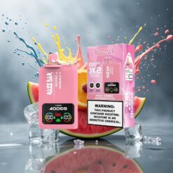 Razz Bar 40000 Puffs Norge Grossist engangs vape Bær & Vannmelon Is med Power Skjerm, 650 mAh, Type-C
