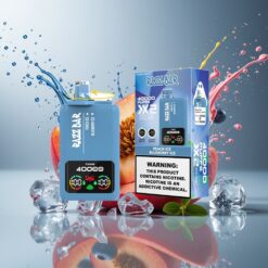 Razz Bar 40000 Puffs Norge Grossist engangs vape Fersken Is & Blåbær Is – Power Skjerm, 1.0Ω 2 Mesh Coil, 650 mAh, Type-C, 2%/5% Nikotin