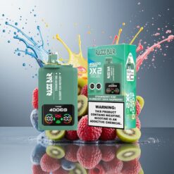 Razz Bar 40000 Puffs Norge Grossist engangs vape Jordbær Kiwi & Blåbær Sur Bringebær, Power Skjerm, 650mAh, Type-C, 2%/5% Nikotin