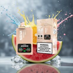 Razz Bar 40000 Puffs Norge grossist engangs vape Vannmelon Is & Cola Is, Power Skjerm, 1.0Ω 2 Mesh Coil, 650 mAh, Type-C