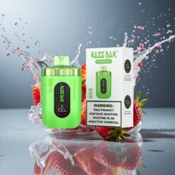 Razz Bar 50K Puffs Norge Grossist Engangs Vape Jordbær Is – 50000 Puff, 1.0 Ohm Mesh, 650 mAh, Type-C, 2% Nikotin