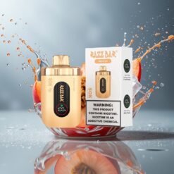 Razz Bar 50K Puffs Norge Grossist Engangsvape Fersken Is 50000 Puffs 1.0 Ohm Mesh 650 mAh Type-C 2% Nikotin