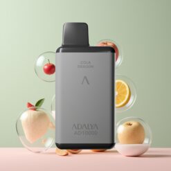 Adalya AD 10000 Puffs Norge Grossist Mint – Space Gray, Blå Pustelys, 14 ml E-væske, 2% Nikotin, 650 mAh, USB-C