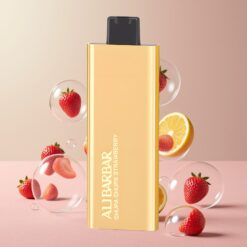 Alibarbar Pandora 7000 Puffs Engangs Vape Norge Grossist – Jordbær (Chupa Chups) – 17 ml, 1.0 Ohm, 18 Smaker