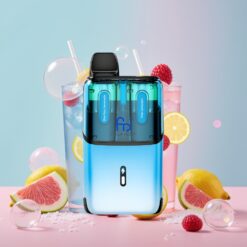 Fumot Ultra T32000 Norge Grossist – Blå Bringebær Sitronade & Rosa Sitronade – 32000 Puff, 800mAh, 24ml, Type-C, 20mg, Mesh Coil
