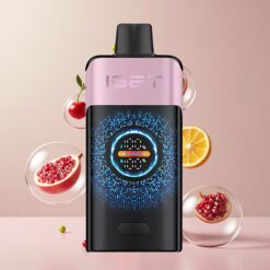 IGET ONE 12000 Puffs Norge Grossist – 2700 mAh Batteri, 0.6 ohm Dual Mesh Coil, Stor Bøyd Fargeskjerm – Kirsebær Granat Engros Vape