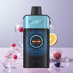 IGET ONE 12000 Puffs Norge Grossist Engros Vape til Engangsbruk Blåbær Is med 2700 mAh Batteri, Stor Buet Fargeskjerm og Dual Mesh Coil