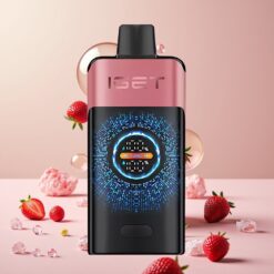IGET ONE 12000 Puffs Norge Grossist Engros Vape til Engangsbruk Jordbær/Granateple med 2700 mAh Batteri og Stor Bøyd Fargeskjerm