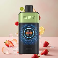 IGET ONE 12000 Puffs Norge Grossist Engros Vape til Engangsbruk Jordbær Kiwi Is med 2700 mAh Batteri og Stor Bøyd Fargeskjerm