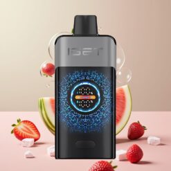 IGET ONE 12000 Puffs Norge Grossist Engros Vape til Engangsbruk Jordbær Vannmelon Is med 2700 mAh Batteri og Stor Bøyd Fargeskjerm
