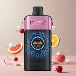 IGET ONE 12000 Puffs Norge Grossist Engros Vape til Engangsbruk Kirsebær med 2700 mAh Batteri og Stor Bøyd Fargeskjerm