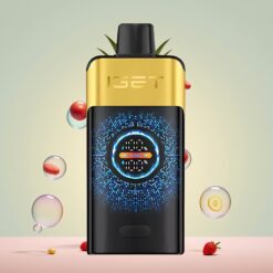 IGET ONE 12000 Puffs Norge Grossist Engros Vape til Engangsbruk Kiwi Ananas med 2700 mAh Batteri og Stor Bøyd Fargeskjerm