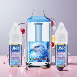 JNR Falcon GEM⁺ 30000 Puffs Refillable Pod Vape Norge Grossist – Synlig E-likværtank, Toppfyll Design, 950mAh Batteri, Type-C Lading, Blåbær Sur Bringebær