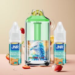 JNR Falcon GEM⁺ 30K Puffs Norge Grossist Refillbar Pod Vape med Synlig E-væsketank, Toppfylling, 950mAh Batteri & Jordbær-Kiwi Smak