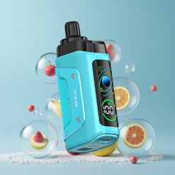 Razz Bar 45000 Puffs Norge Grossist Engros Vape til Engangsbruk Mr Blå med 1.0 Ohm Mesh Coil, Justerbar Luftstrøm og Type-C Lading